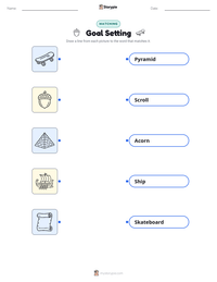 Goal Setting printable worksheet for kids