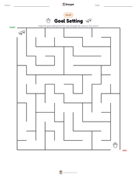 Goal Setting printable worksheet preview