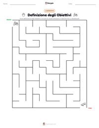 Anteprima della scheda stampabile di Definizione degli Obiettivi