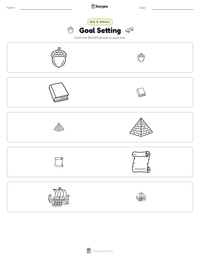 Goal Setting printable worksheet preview