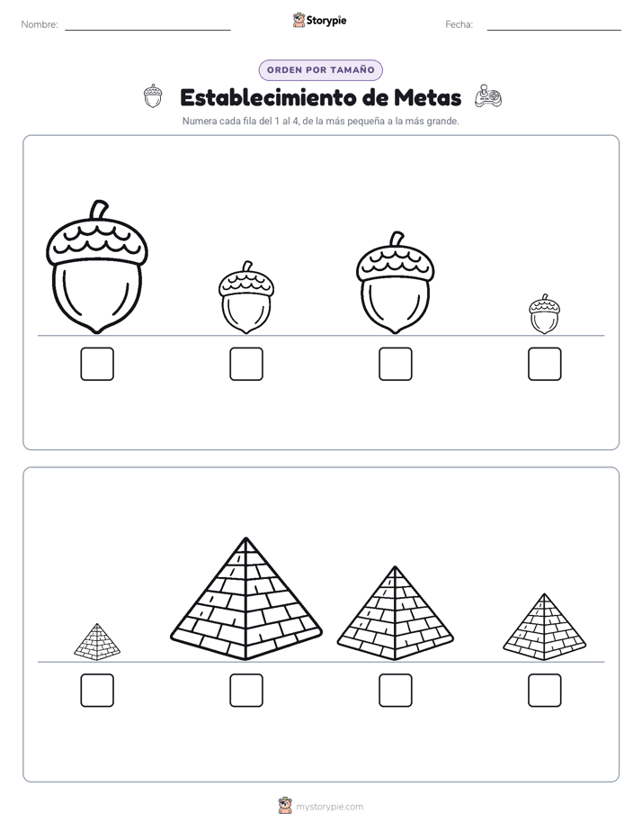 Orden de Tamaños