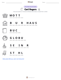 Carl Rogers druckbare Arbeitsblatt Vorschau