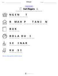 Prabaca lembar kerja cetak Carl Rogers