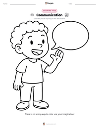 Communication coloring page for kids