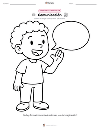 Página para colorear de Comunicación para niños