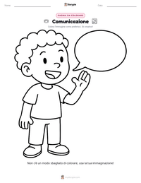 Pagina da colorare di Comunicazione per bambini