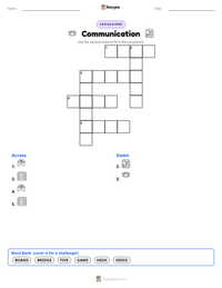 Communication printable worksheet preview