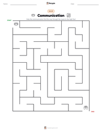 Communication printable worksheet preview