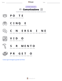 Anteprima della scheda stampabile di Comunicazione
