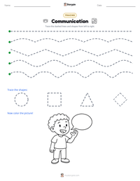 Communication printable worksheet preview