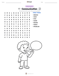 Communication printable worksheet preview