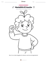 Pagina da colorare di Mentalità di Crescita per bambini