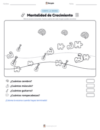 Vista previa de la hoja de trabajo imprimible de Mentalidad de Crecimiento