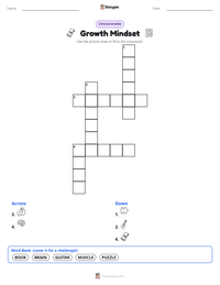 Growth Mindset printable worksheet preview