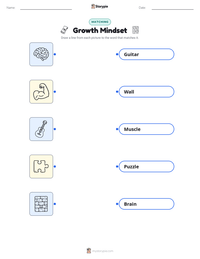 Growth Mindset printable worksheet for kids