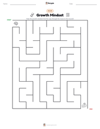 Growth Mindset printable worksheet preview