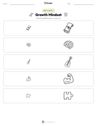 Growth Mindset printable worksheet preview