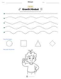 Growth Mindset printable worksheet preview