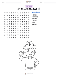 Growth Mindset printable worksheet preview
