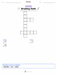 Brushing Teeth printable worksheet preview