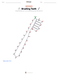 Brushing Teeth printable worksheet preview