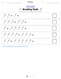 Brushing Teeth printable worksheet preview