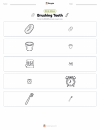 Brushing Teeth printable worksheet preview