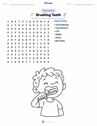 Brushing Teeth printable worksheet preview