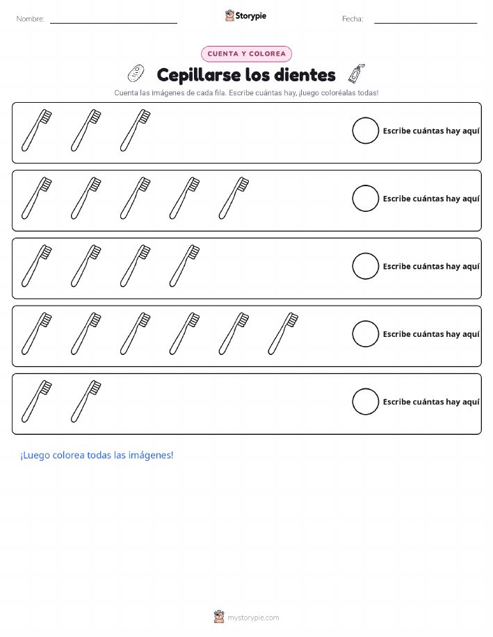 Contar y Colorear