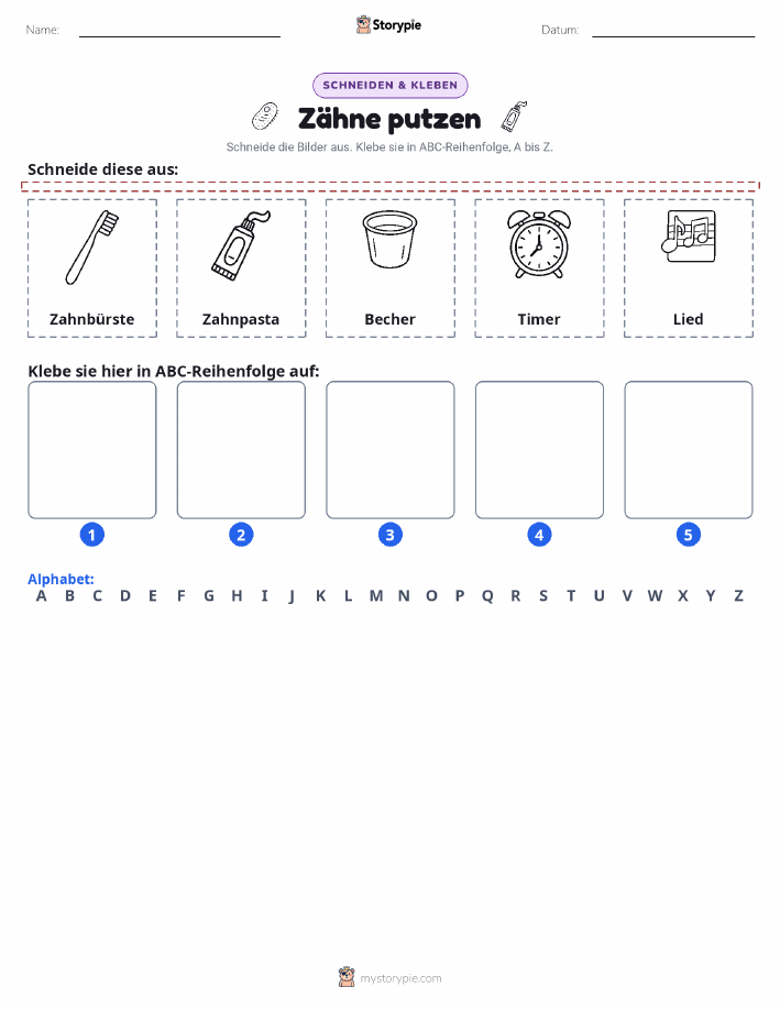 Schneiden & Einfügen Alphabet