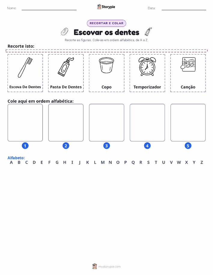 Recortar & Colar Alfabeto