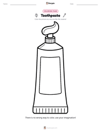 Toothpaste printable worksheet preview