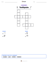 Toothpaste printable worksheet preview