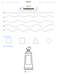 Toothpaste printable worksheet preview