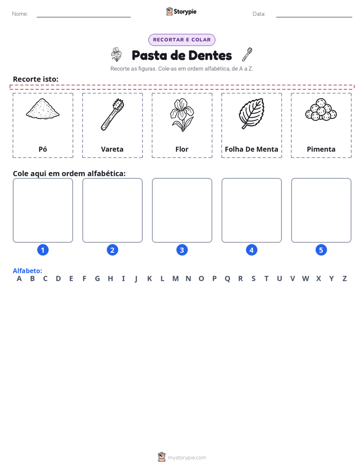 Recortar & Colar Alfabeto