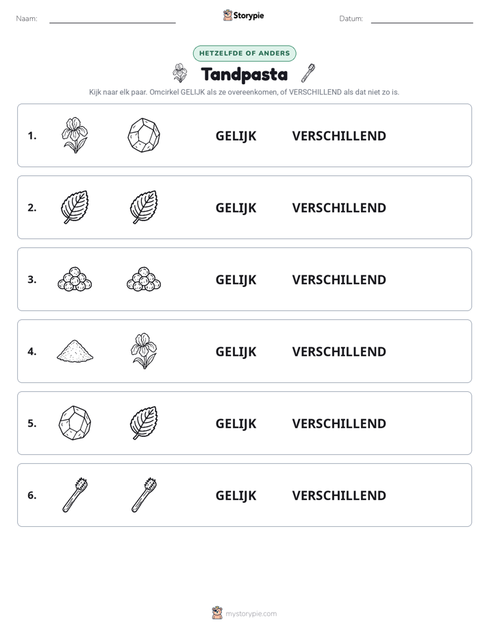Zelfde of Verschillend