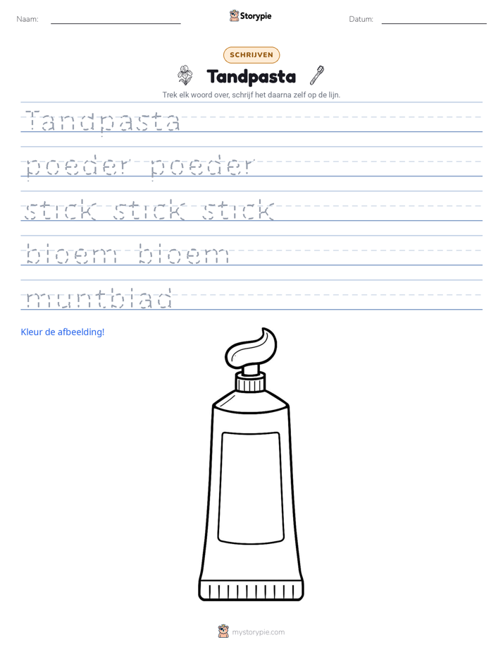Schrijf Oefening