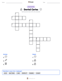 Dental Caries printable worksheet preview