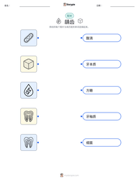 龋齿 可打印工作表预览