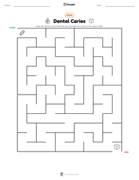 Dental Caries printable worksheet preview