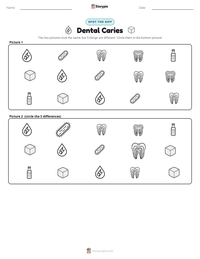 Dental Caries printable worksheet preview