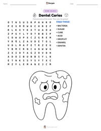 Dental Caries printable worksheet preview
