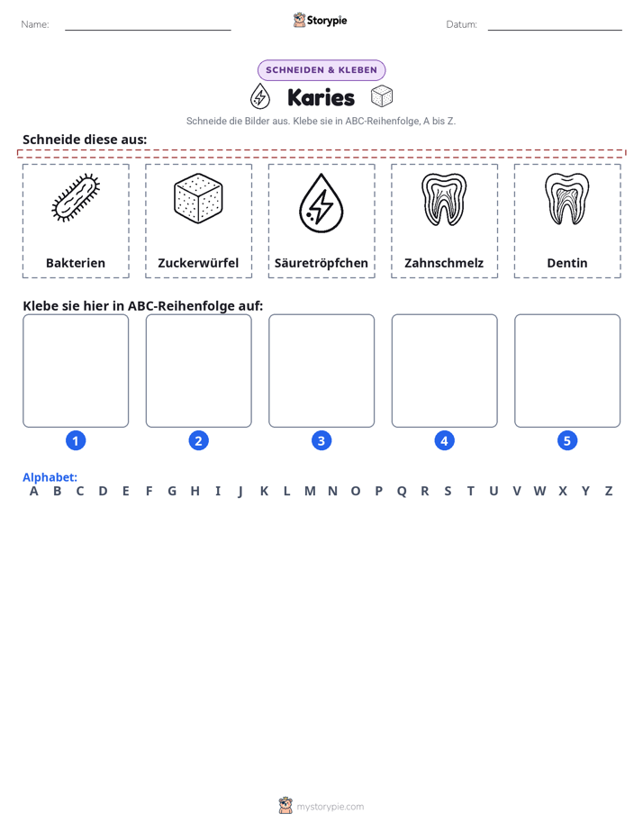 Schneiden & Einfügen Alphabet