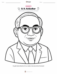 B. R. Ambedkar Malvorlage für Kinder