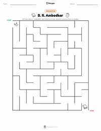 B. R. Ambedkar druckbare Arbeitsblatt Vorschau