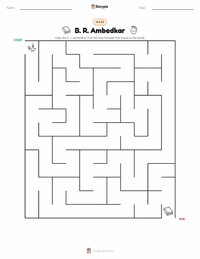 B. R. Ambedkar printable worksheet preview