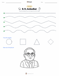 B. R. Ambedkar printable worksheet preview