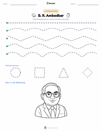B. R. Ambedkar afdrukbare werkblad voorbeeld