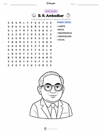 B. R. Ambedkar druckbare Arbeitsblatt Vorschau
