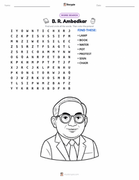 B. R. Ambedkar printable worksheet preview